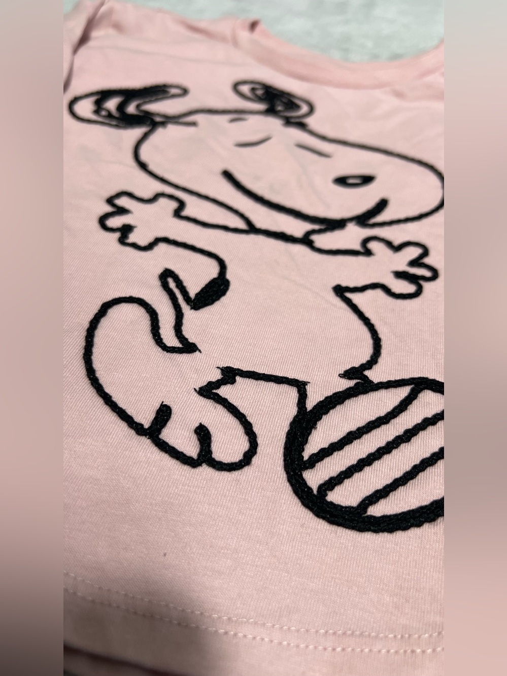 GAP Pink Embroidered Snoopy Dance Long Sleeve - Picture 3 of 5